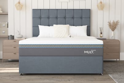 An image for MLILY®​ Glacier 2800 Cool Gel Hybrid Mattress + Ottoman Divan Bed