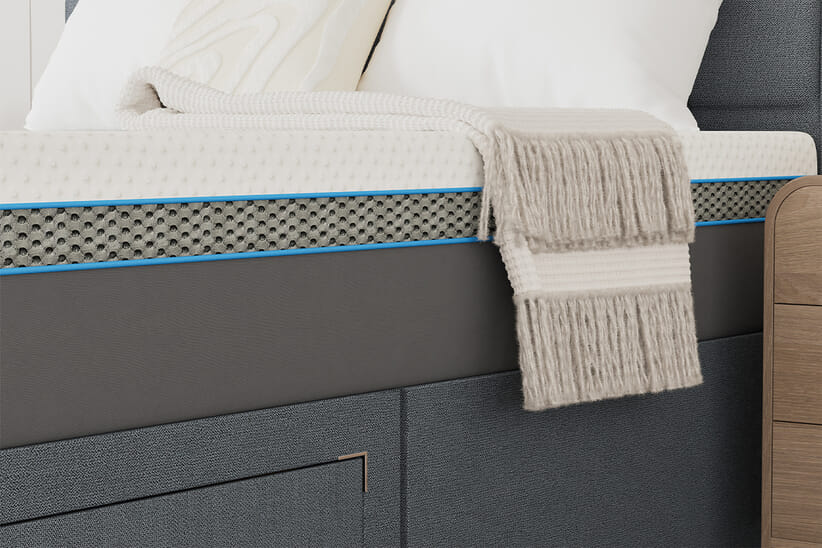 An image for MLILY®​ Glacier 2800 Cool Gel Hybrid Mattress + Ottoman Divan Bed