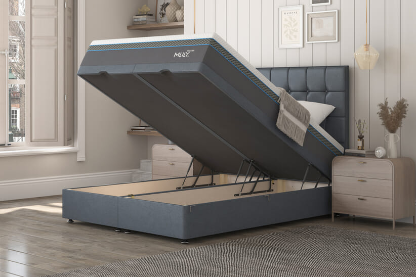 An image for MLILY®​ Glacier 2800 Cool Gel Hybrid Mattress + Ottoman Divan Bed