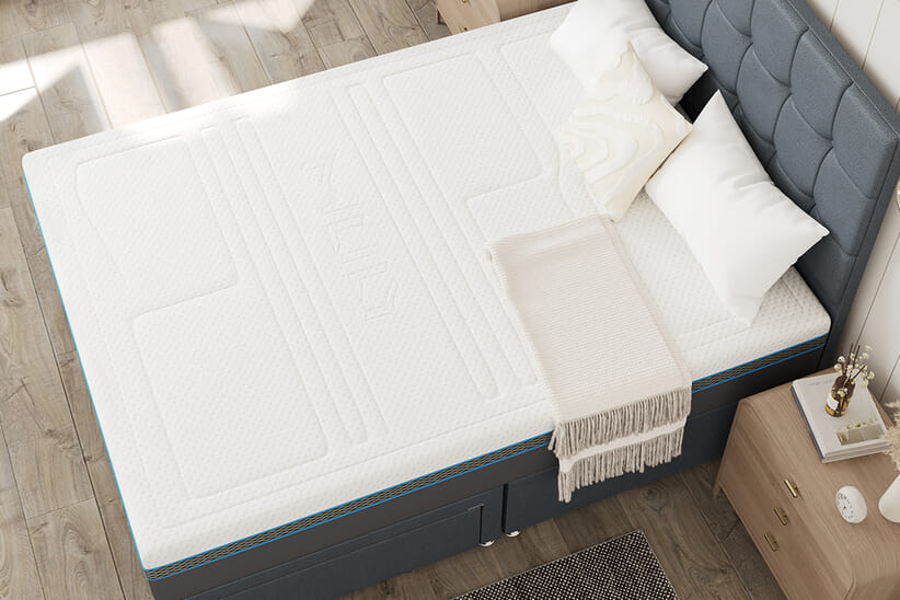 An image for MLILY®​ Glacier 2800 Cool Gel Hybrid Mattress + Premium Divan Bed
