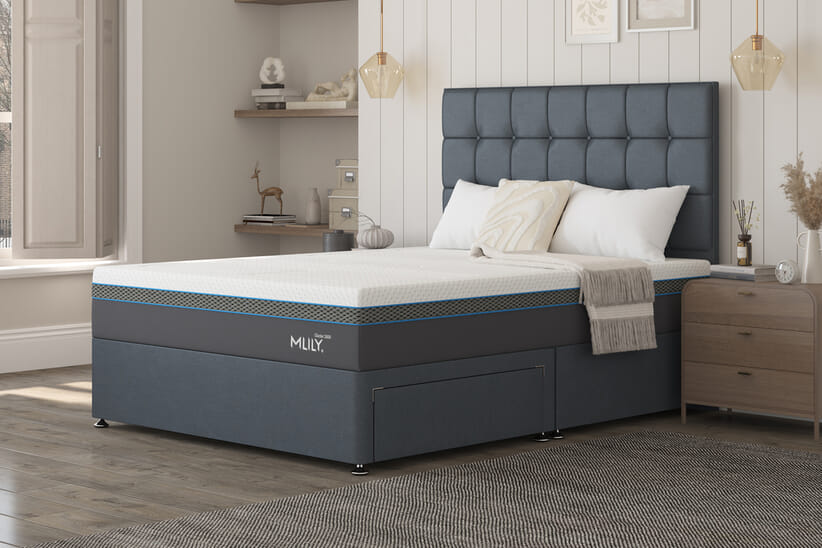 An image for MLILY®​ Glacier 2800 Cool Gel Hybrid Mattress + Premium Divan Bed