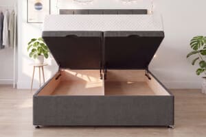 A product image for the Simply Memory Pocket 1000 Hybrid Mattress + Ottoman Divan Bed