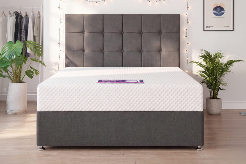 An image for Simply Memory Pocket 1000 Hybrid Mattress + Premium Divan Bed