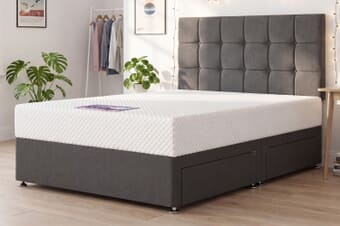 A product image for the Simply Memory Pocket 1000 Hybrid Mattress + Premium Divan Bed