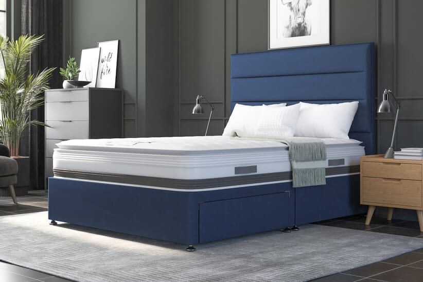 An image for Spring King® Harmony 2000 Ortho Pillow Top Mattress + Premium Divan Bed