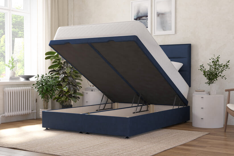 An image for Shire Bed Company Memory Deluxe 1000 Mattress + Ottoman Divan Bed