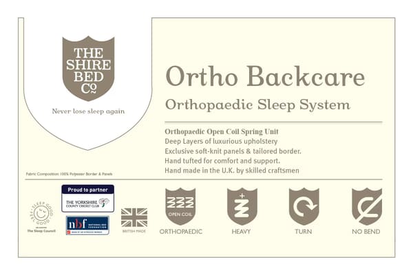 An image for Shire Bed Company Ortho Backcare Mattress + Ottoman Divan Bed
