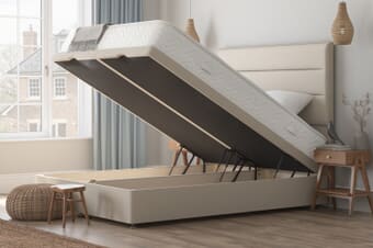 A product image for the Spring King® Memory Ortho Mattress + Ottoman Divan Bed