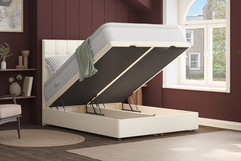 An image for Spring King® Wool Sublime 2000 Pillow Top Mattress + Ottoman Divan Bed
