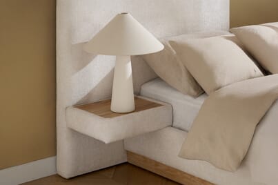 An image for Como White Fabric Bed