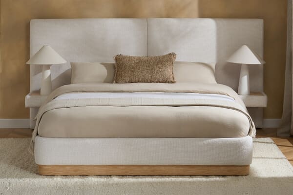 An image for Como White Fabric Bed