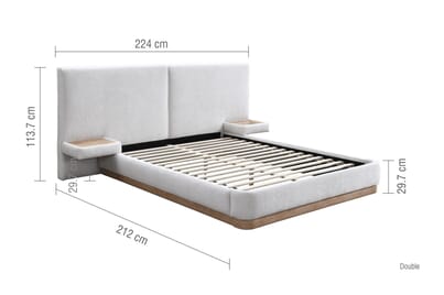 An image for Como White Fabric Bed