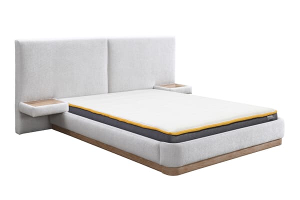 An image for Como White Fabric Bed