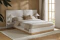 Como White Fabric Bed