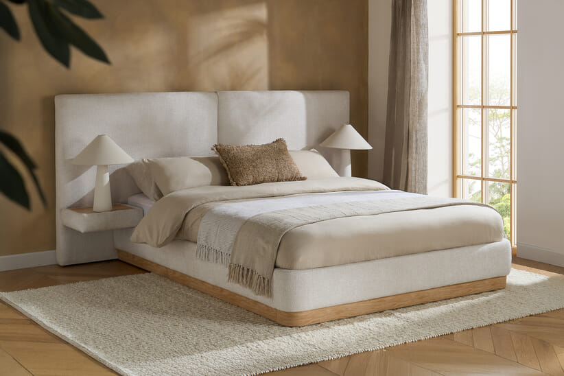 An image for Como White Fabric Bed