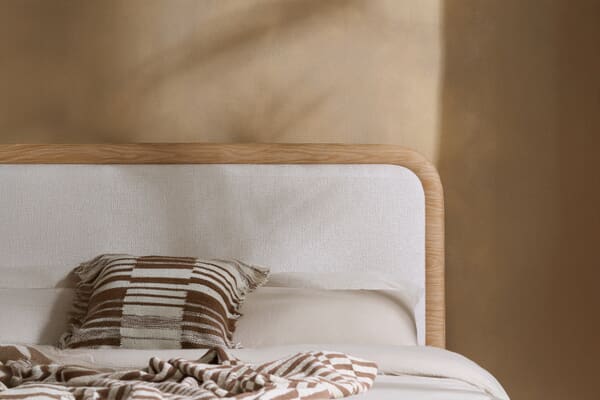 An image for Girona White Fabric Bed