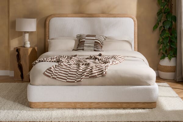 An image for Girona White Fabric Bed