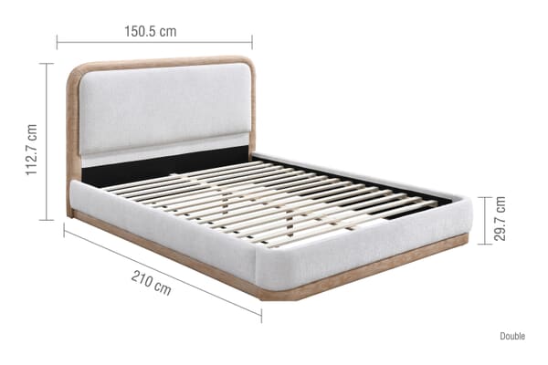 An image for Girona White Fabric Bed
