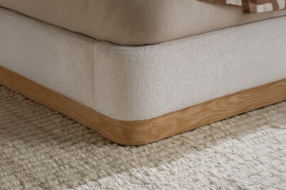 An image for Girona White Fabric Bed