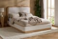Girona White Fabric Bed