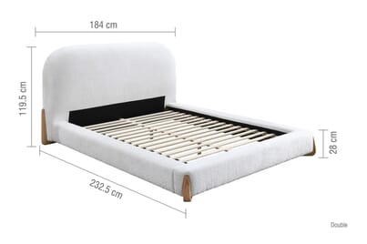 An image for Amalfi White Fabric Bed