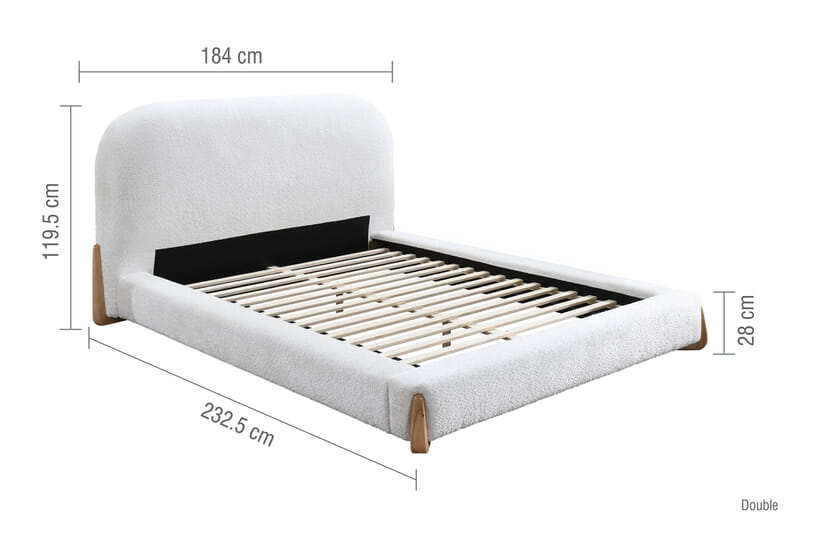 An image for Amalfi White Fabric Bed
