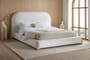 Amalfi White Fabric Bed
