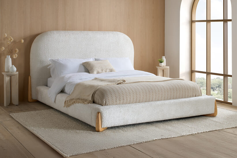 An image for Amalfi White Fabric Bed