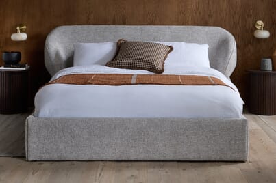 An image for Milan Grey Upholstered Bed