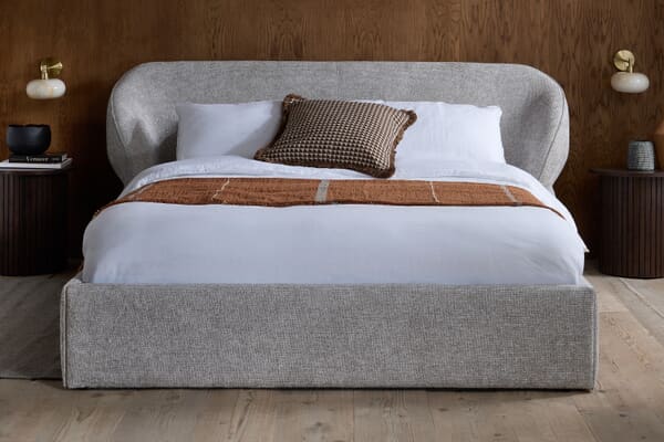 An image for Milan Grey Upholstered Bed