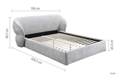 An image for Milan Grey Upholstered Bed