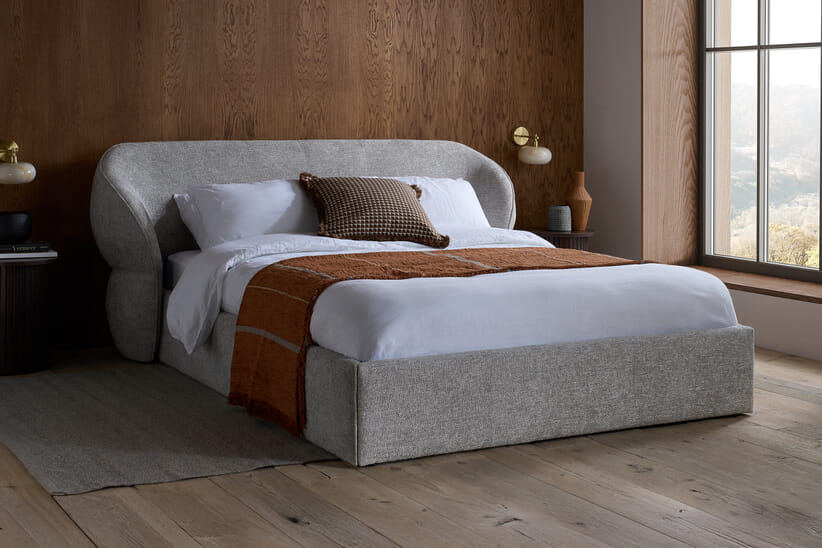 An image for Milan Grey Upholstered Bed