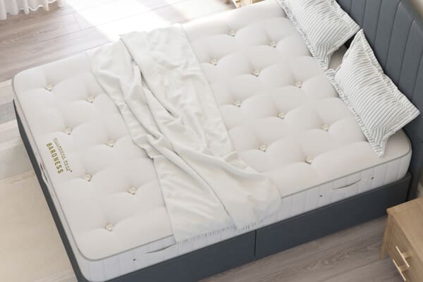 An image for Millbrook Baroness Natural Wool Mattress + Ottoman Divan Bed