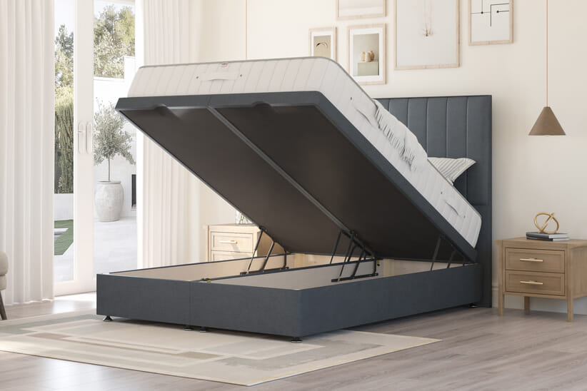 An image for Millbrook Baroness Natural Wool Mattress + Ottoman Divan Bed