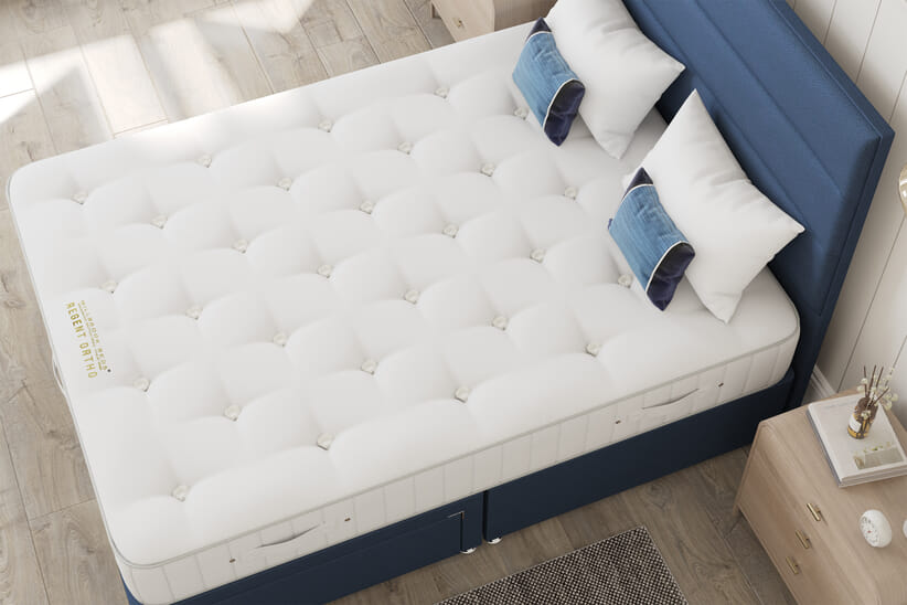 An image for Millbrook Regent Wool Ortho Mattress + Ottoman Divan Bed