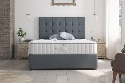 An image for Millbrook Duke Natural Silk Mattress + Ottoman Divan Bed