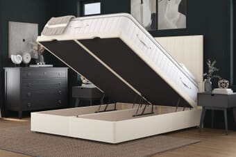A product image for the Millbrook Sovereign Natural Pillow Top Mattress + Ottoman Divan Bed