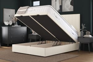 A product image for the Millbrook Sovereign Natural Pillow Top Mattress + Ottoman Divan Bed