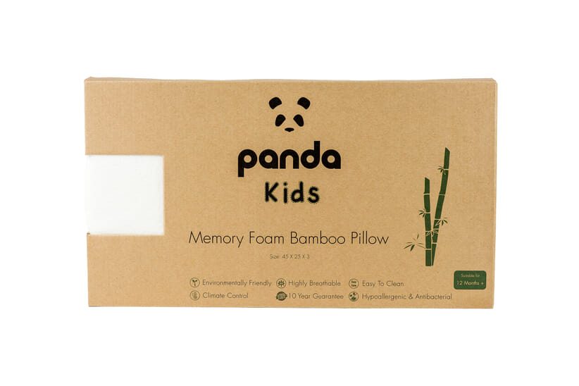 An image for Panda® Baby Memory Foam Bamboo Pillow