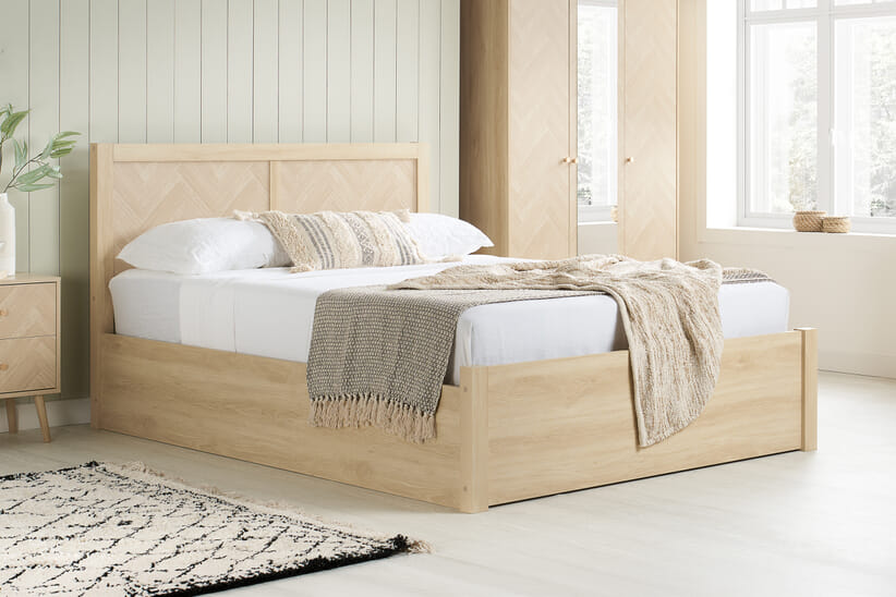 An image for Herringford Wooden Ottoman Bed