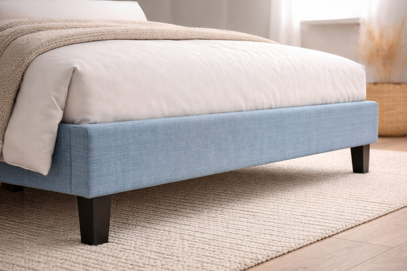 An image for Jacob Blue Upholstered Bed