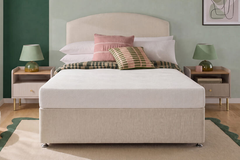 An image for Silentnight 3 Zone Memory Foam Mattress + Premium Divan Bed
