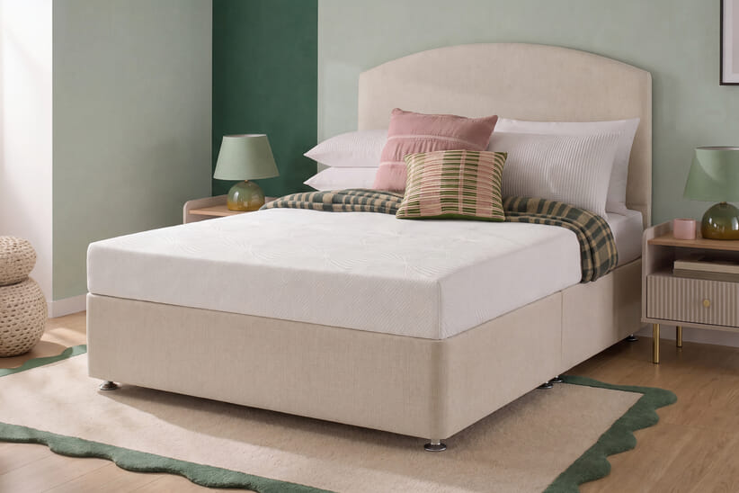 An image for Silentnight 3 Zone Memory Foam Mattress + Premium Divan Bed