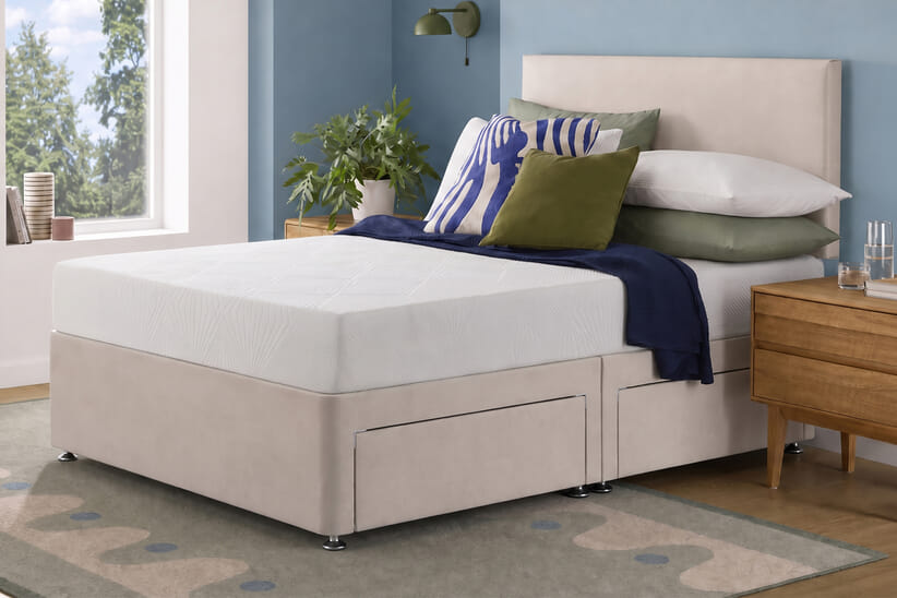 An image for Silentnight 7 Zone Memory Foam Mattress + Premium Divan Bed