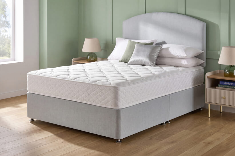 An image for Silentnight Double Sided Miracoil Mattress  + Premium Divan Bed