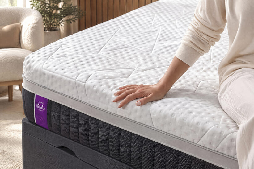 An image for Emma® Helix Hybrid Deluxe Mattress + Ottoman Divan Bed