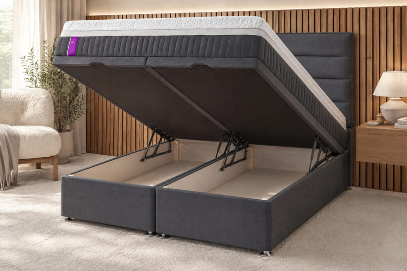 An image for Emma® Helix Hybrid Deluxe Mattress + Ottoman Divan Bed