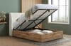 Halfden White Boucle Ottoman Bed
