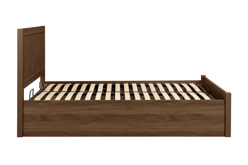 An image for Herringford Walnut Effect Ottoman Bed