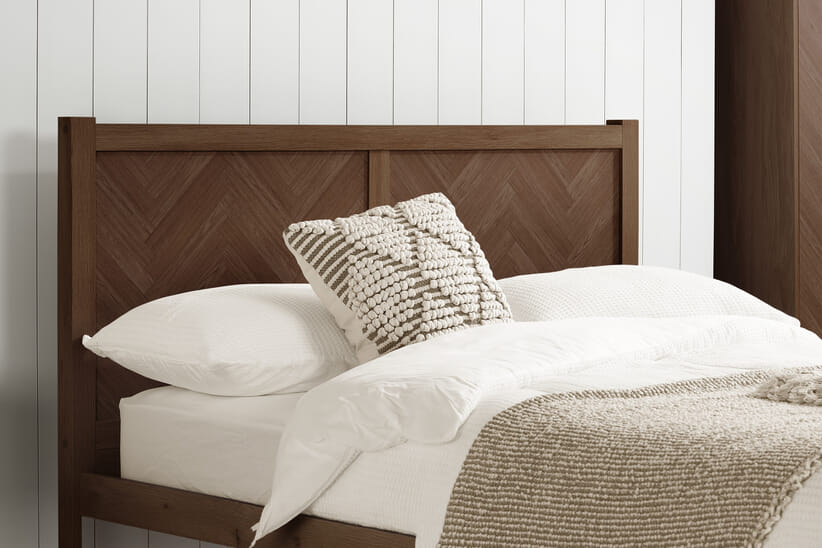 An image for Herringford Walnut Effect Wooden Bed